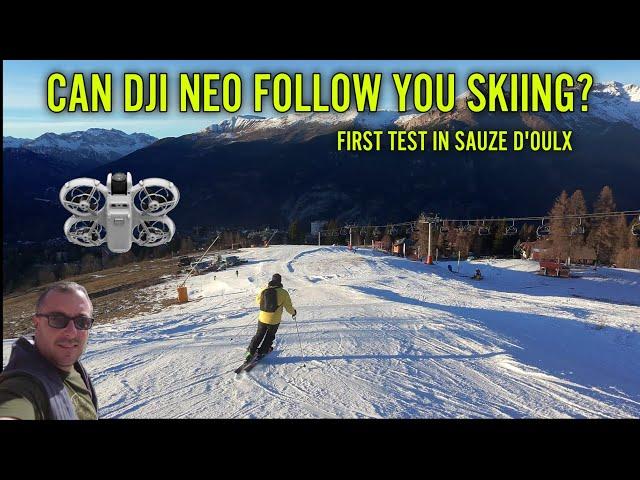 Is the DJI NEO suitable as a drone for following skiers?