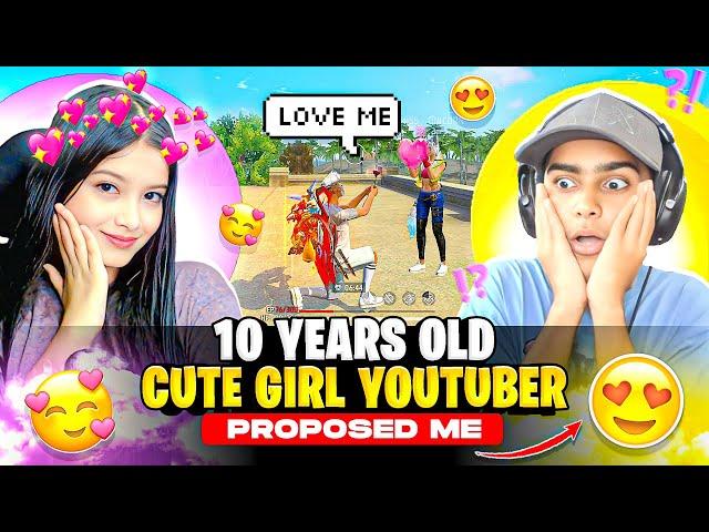 10 Years Old Cute Girl Youtuber Proposed Me ️ But I Scammed Her  - Garena Free Fire || Aditech