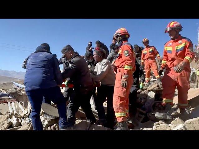 Watch: Powerful Earthquake Strikes Near Tibetan Holy Site | WSJ News