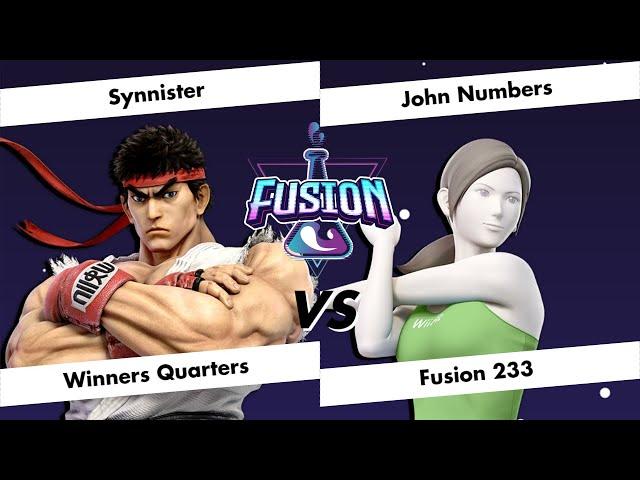 Fusion # 233 - Synnister (Ryu) vs John Numbers (Wii Fit Trainer) - Winners Quarter-Finals