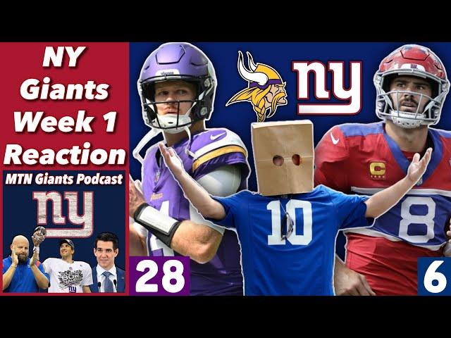 Another Giants Week 1 Embarrassment vs Vikings | Time To Bench Daniel Jones?