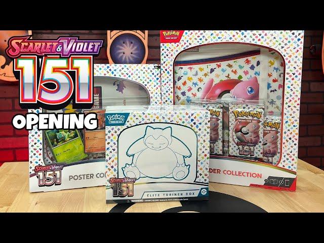 Pokémon 151 unboxing: Elite Trainer Box, Binder Collection, Poster Collection & Booster Bundle.