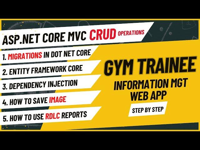 ENTITY FRAMEWORK CORE | ASP DOT NET CORE MVC | COMPLETE TUTORIAL | CRUD OPERATIONS