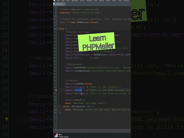 How to Send Email Using PHPMailer in PHP for beginners