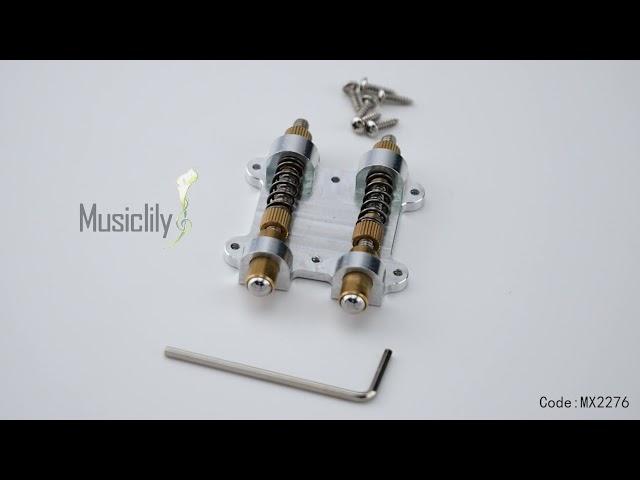 360° View: Musiclily Pro Dual Brass Tremolo Stopper Stabilizer