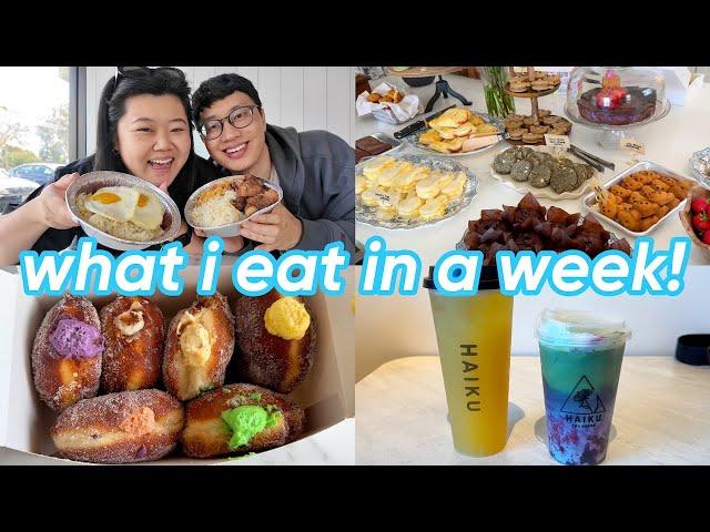 what i eat in a week in the bay area  (new boba shop , filipino food , youtube event ️ + more)