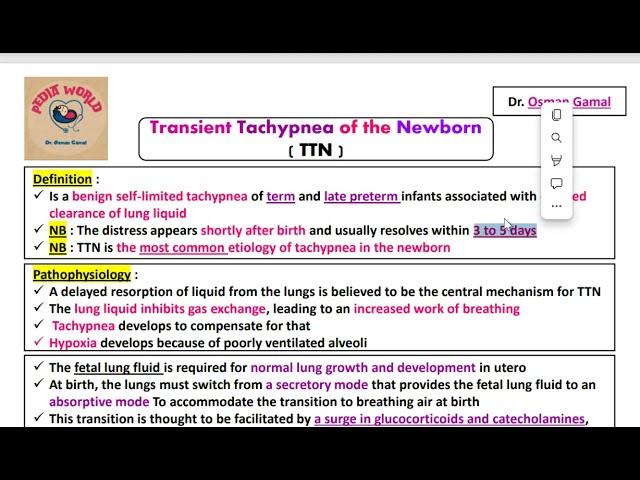 Transient tachypnea of newborn | TTN