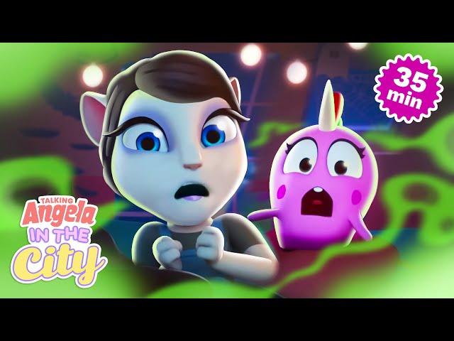 Spooky Halloween Vibes  Talking Angela: In The City Cartoon Compilation