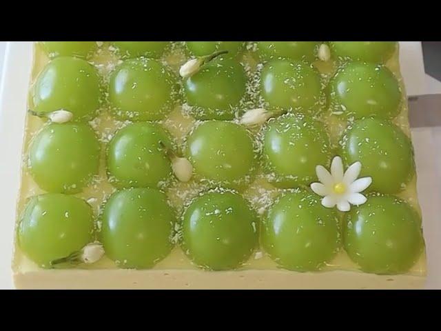 免烤小清新甜品青葡萄茉莉提拉米蘇蛋糕 Green grape Jasmine Tiramisu simple dessert recipe