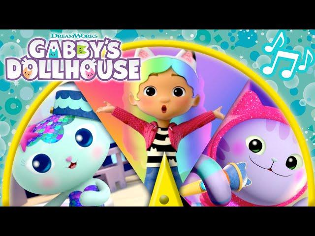 SPIN THE WHEEL OF SONGS!  Sing Along with Gabby & Friends!  | GABBY'S DOLLHOUSE | Netflix