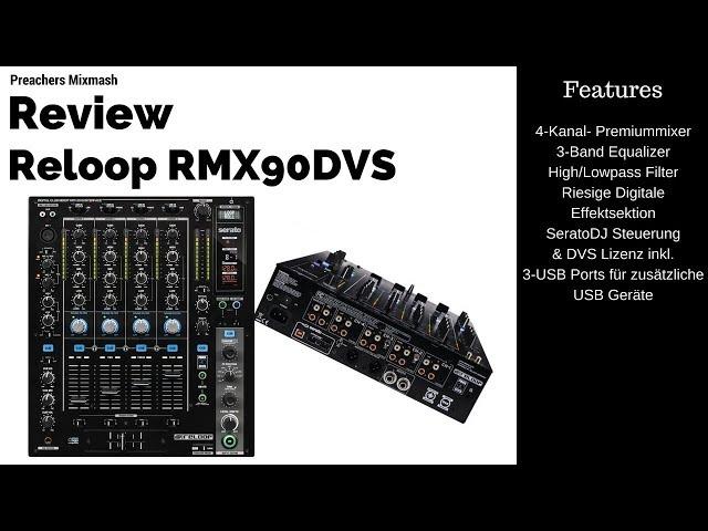 Reloop RMX90 DVS Digital Clubmixer Review ( Test Full HD German 2018)