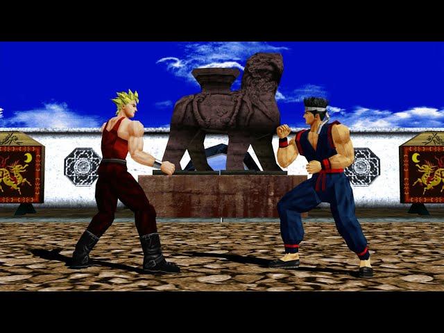 Jacky Bryant Vs Akira Yuki in a Virtua Fighter 2 Style Match with Dead or Alive Fashion Remake!