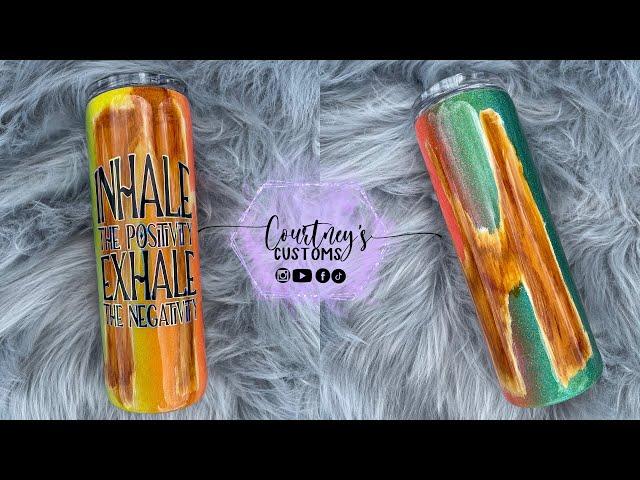 NEW Courtney's Customs BUNDLE! Woodgrain and Glitter Ombre Tumbler Tutorial