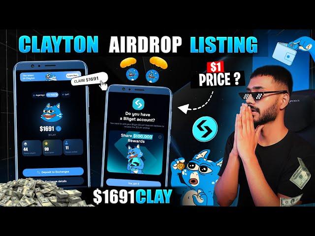 CLAYTON AIRDROP WITHDRAWAL || $CLAY TOKEN PRICE $1 || CLAYTON AIRDROP LISTING DATE || RKG ARMY