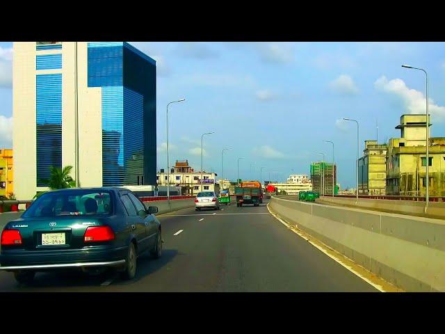 Exciting Cab Ride View,  Akhtaruzzaman Flyover at Chittagong City