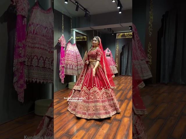 Beautiful wedding lehenga from Kundans bridal couture Chandni chowk #beautiful #wedding #shorts