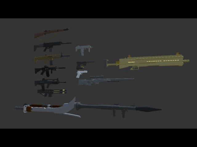 Prisma 3D || best guns rigs with textures + mermaid shark tail