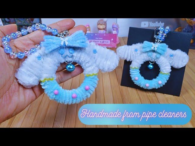 DIY KEYCHAIN Cute Cinnamoroll with pipe cleaners | Chenille wire crafts