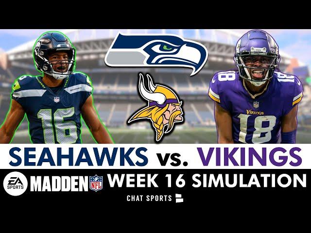 Seahawks vs. Vikings Simulation Watch Party For NFL Season | Seahawks Week 16 (Madden 25 Rosters)