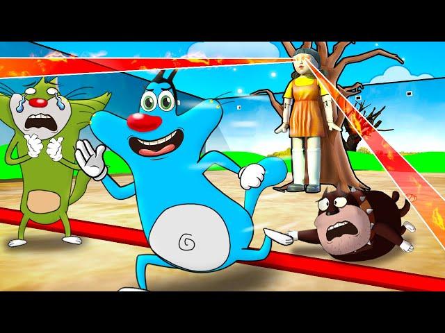 Roblox Oggy Playing Squid Game At Most Difficult Level With Jack And Bob