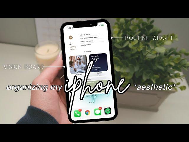 IPHONE TIPS & TRICKS 2022 || aesthetic organization, positivity, productivity, maintaining a routine