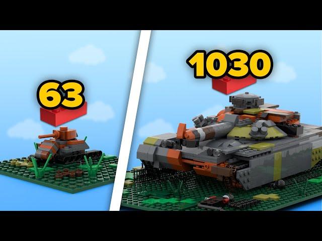 LEGO Damaged Tanks in Different Scales | Comparison