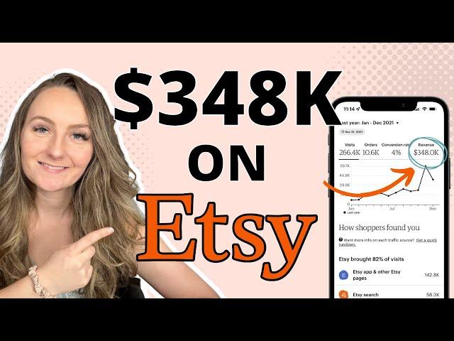 How I Sold $348k On Etsy In My FIRST Calendar Year! (Niches + Profits exposed!)