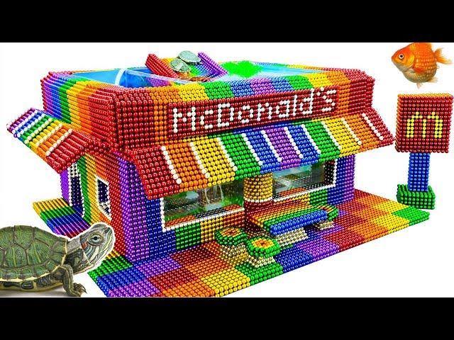 DIY - Build Amazing McDonald Aquarium With Magnetic Balls (Satisfying) - Magnet Balls