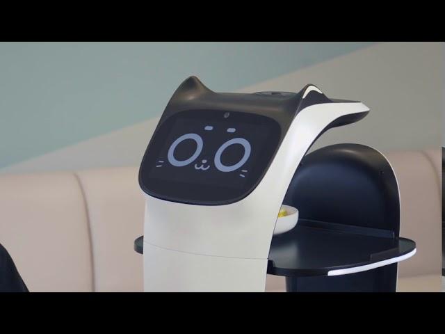 Pudu BellaBot - neue Generation Serviceroboter mit KI Sprachensteuerung und Katzengesicht