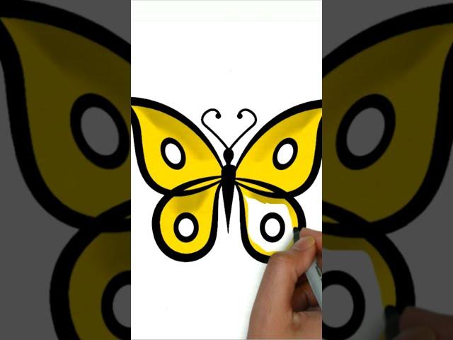 How to draw a beautiful butterfly easily drawings for children and toddlers that can be drawn simply