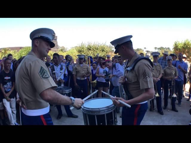 #SFBandChallenge15: Benicia Drumline VS 1st Marine Division