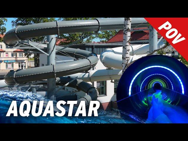 All Water Slides at AquaStar Water Park in Stargard, Poland