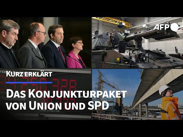 Kurz erklärt: Das beispiellose Konjunkturpaket von Union und SPD | AFP