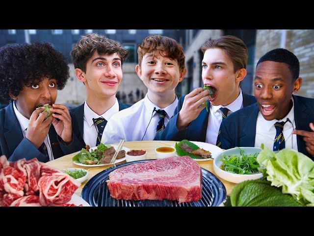 British Highschoolers try Luxury Korean Beef BBQ for the first time!!