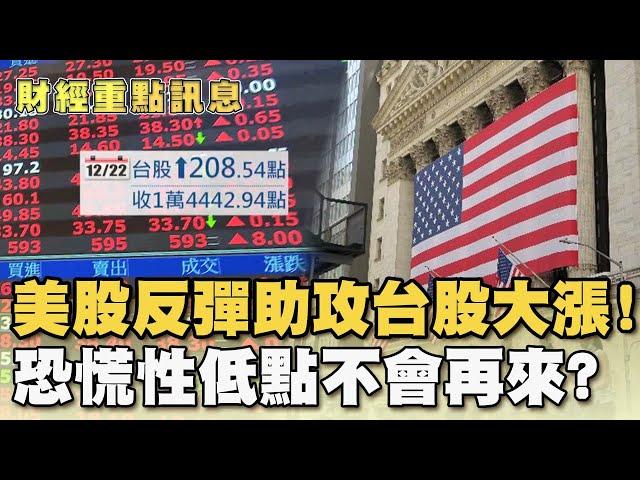 美股反彈助攻台股大漲! 恐慌性低點不會再來?  【財經新聞精選】 @tvbsmoney