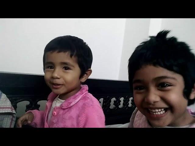 Taharat and Tasnim are making fun in front of Camera || The Wheels On The Bus