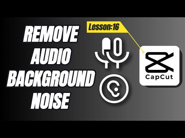 How to Remove Background Noise in CapCut PC - Lesson 16 Capcut Tutorial