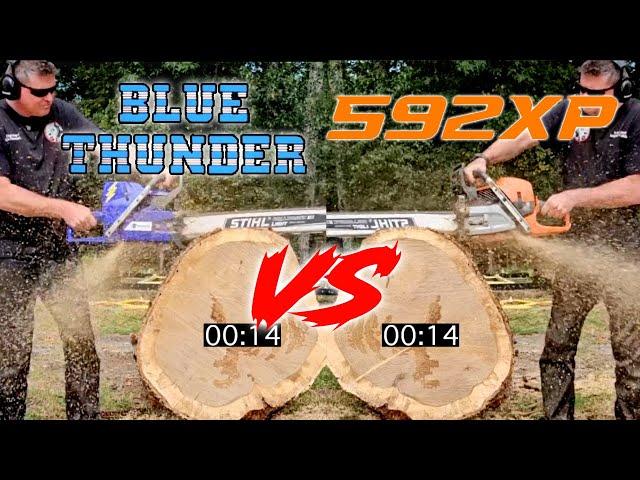 BLUE THUNDA vs 592XP Husqvarna Holzfforma Farmertec @richardflagg3084