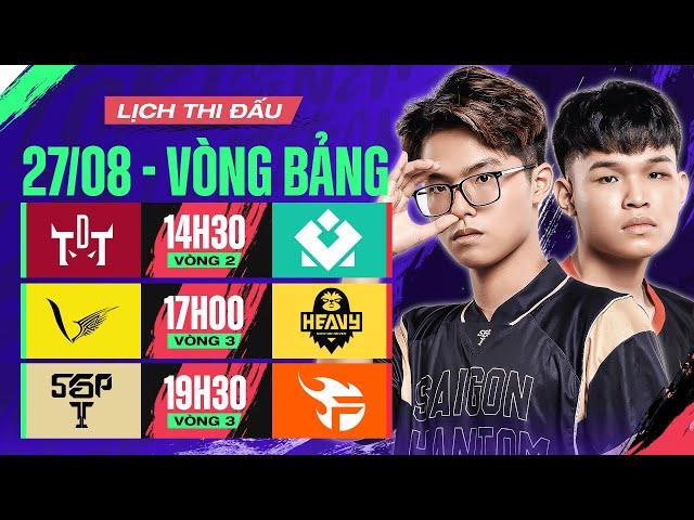 TDT VS MDH | VGM VS HEV | SGP VS FL - VÒNG BẢNG NGÀY 27/08 | ĐTDV MÙA ĐÔNG 2023