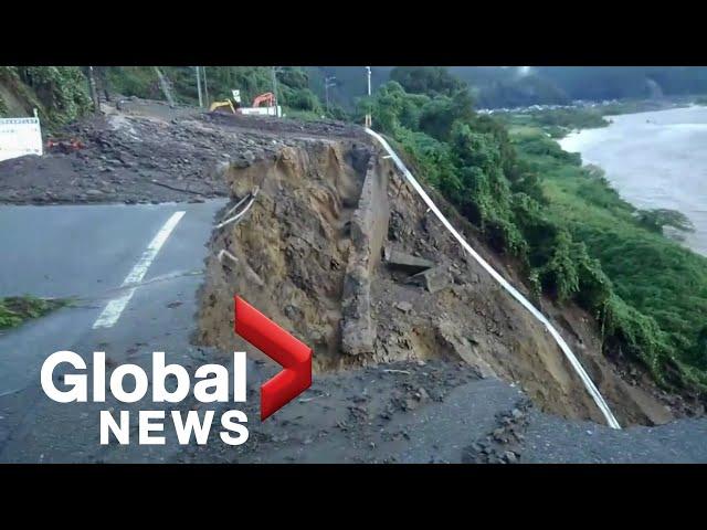 Typhoon Talas kills 2 in Japan, flooding cities and destroying roads