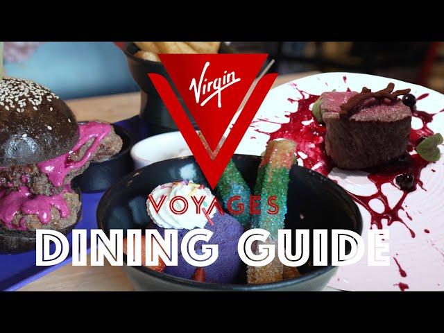 Virgin Voyages has FINE dining and FUN dining! Use THIS to plan your food on Scarlet/Valiant Lady