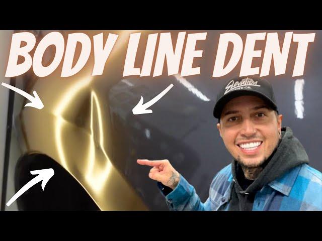 Body line dent repair | Paintless dent tutorial