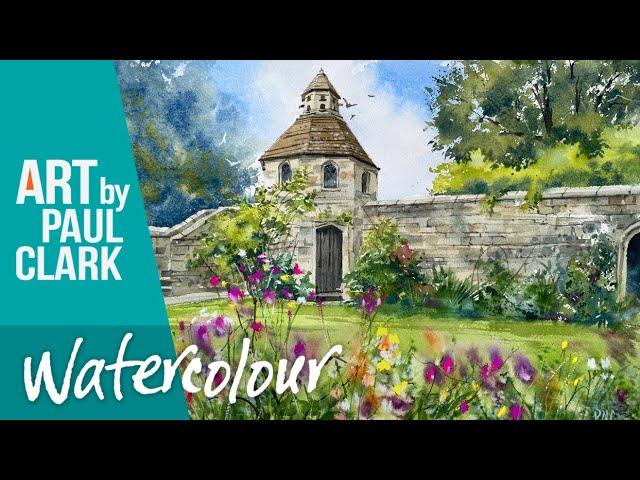 How to Paint a Dovecote and Manor Gardens in Watercolour