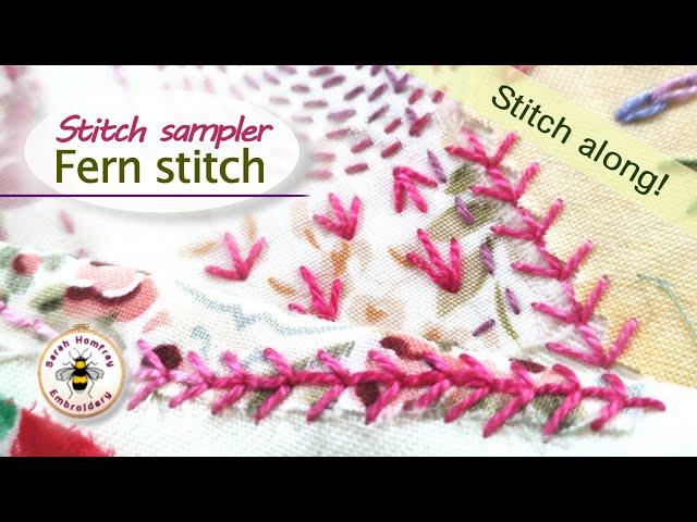 Fern stitch tutorial - easily work single stitches, rows, cover edges and represent plants!