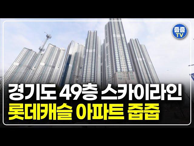 초기자금 3천만원대로 끝, 롯데캐슬 센트럴 페라즈 스카이 49층 아파트 줍줍