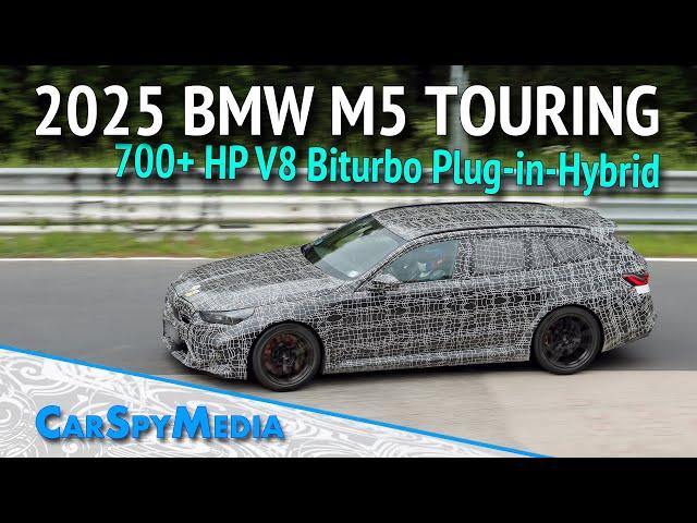 2025 BMW M5 Touring (G99) Prototype 700+ HP Plug-in-Hybrid V8-Biturbo Caught Testing At Nürburgring