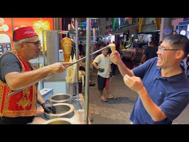 Turkish Ice Cream Guy Teases People in Pattaya, Thailand (ft. @JasonRuppVlog )