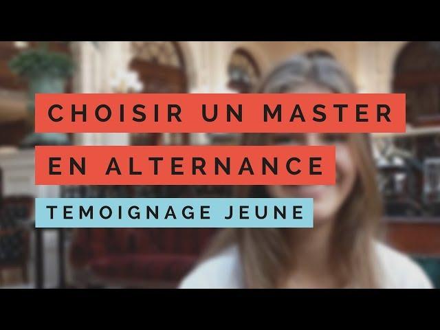 Le choix d'un Master en alternance de Pauline