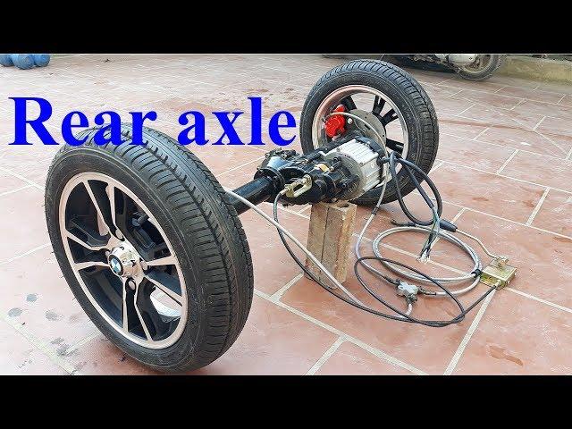 TECH - How to make electric car with oil disc brakes - Rear axle of tram