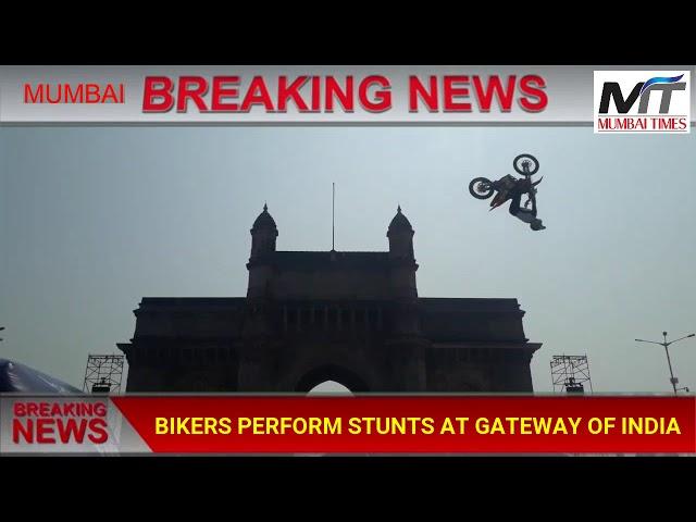 MUMBAI TIMES: Alexey Kolesnikov of Russia performs during the freestyle motocross games Red Bull FMX